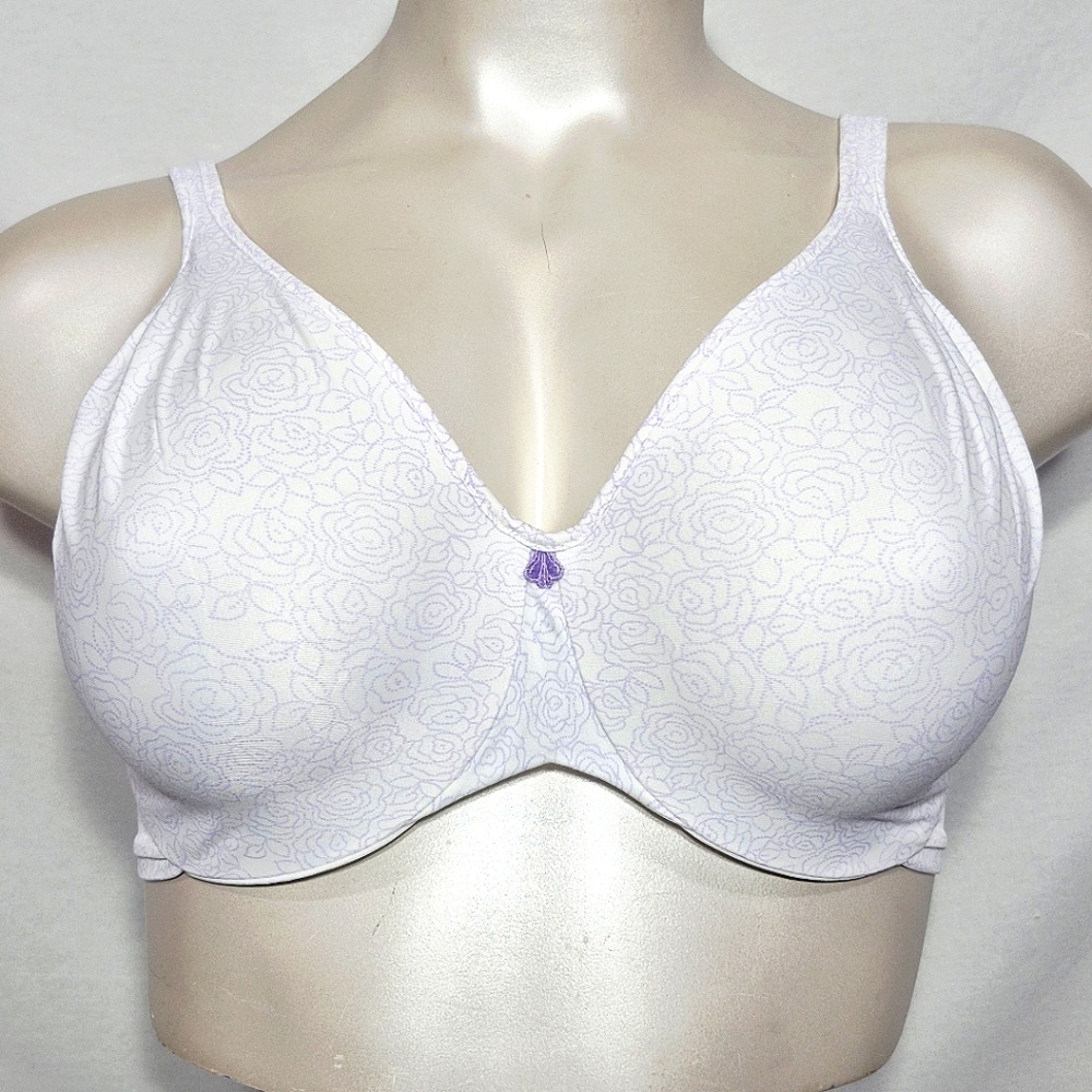 42DD Bali 3383 Passion For Comfort Underwire Bra Lavender Floral NWT